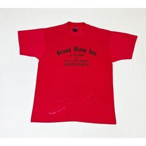 Vintage Grand Blanc Inn T-Shirt Red Large Michigan Bar Restaurant Single Stitch